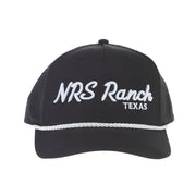 3D Embroidered Black & White Rope Cap