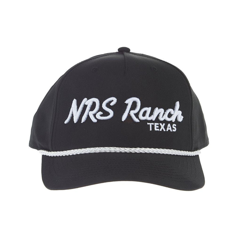 3D Embroidered Black & White Rope Cap