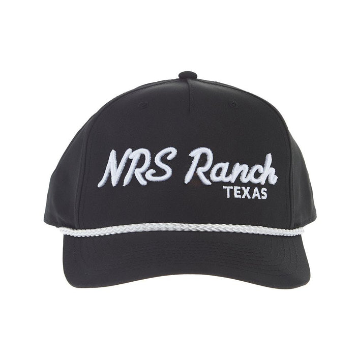 3D Embroidered Black & White Rope Cap