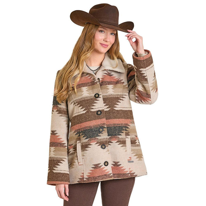 Women's Brown Aztec Coat