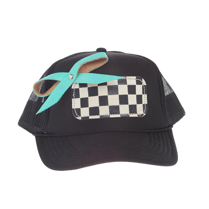 Checkered Black Foam Cap