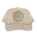 Turquoise Needlepoint Cream Foam Cap