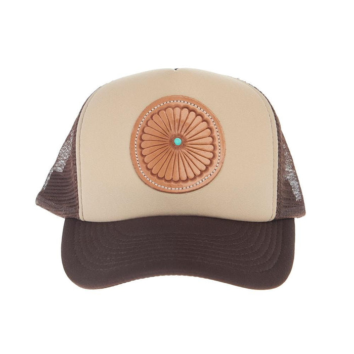 Natural Pinwheel White & Chocolate Cap