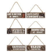 Assorted Hanging Western Signs