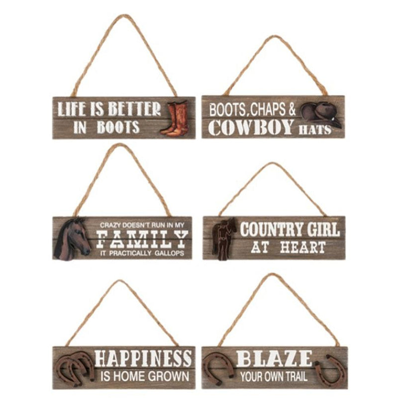 Assorted Hanging Western Signs