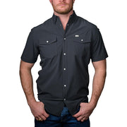 Men's Core Grey Snap Short Sleeve Shirt