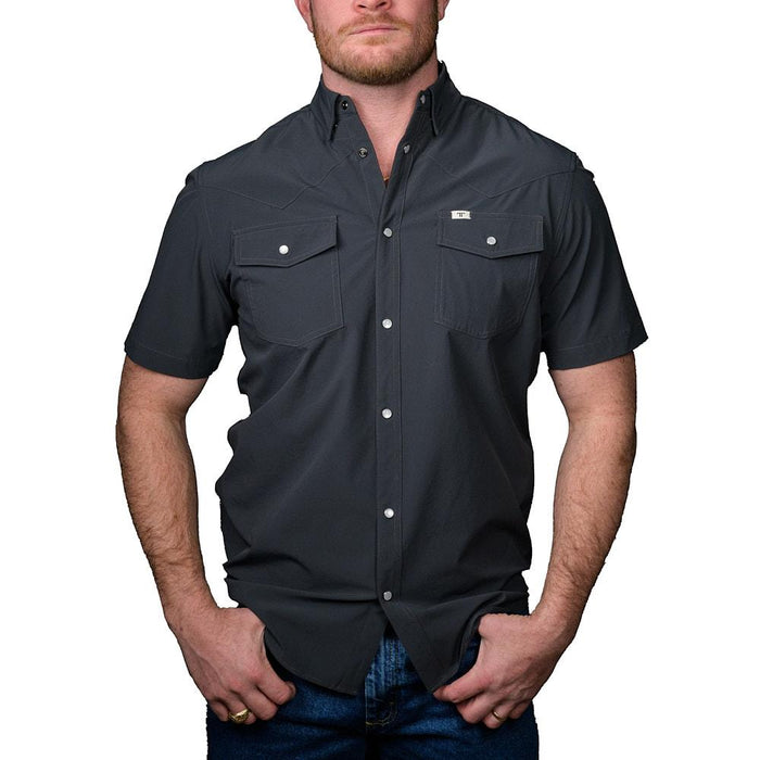 Men's Core Grey Snap Short Sleeve Shirt