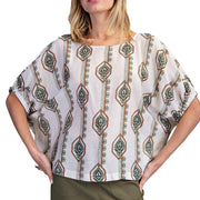 Women's Olive Garden Print Top