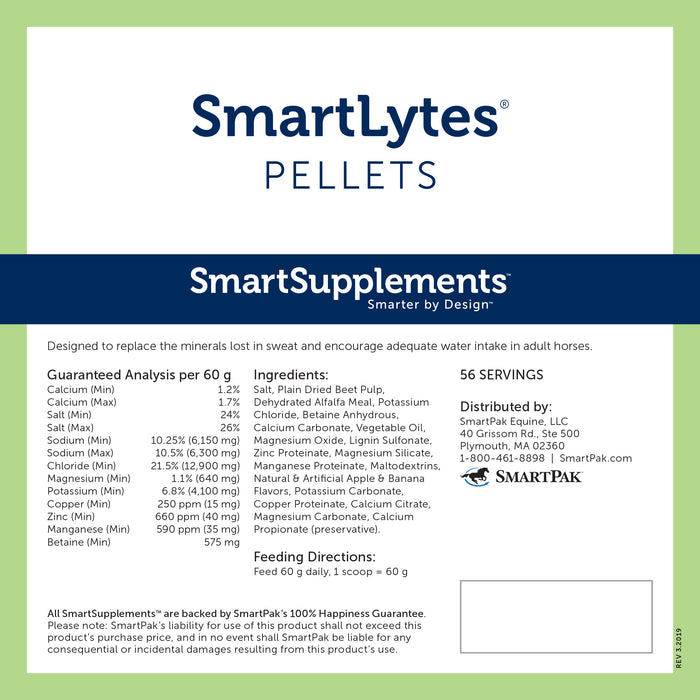 Smartequine SmartLytes Pellets 7.5 lb Bag