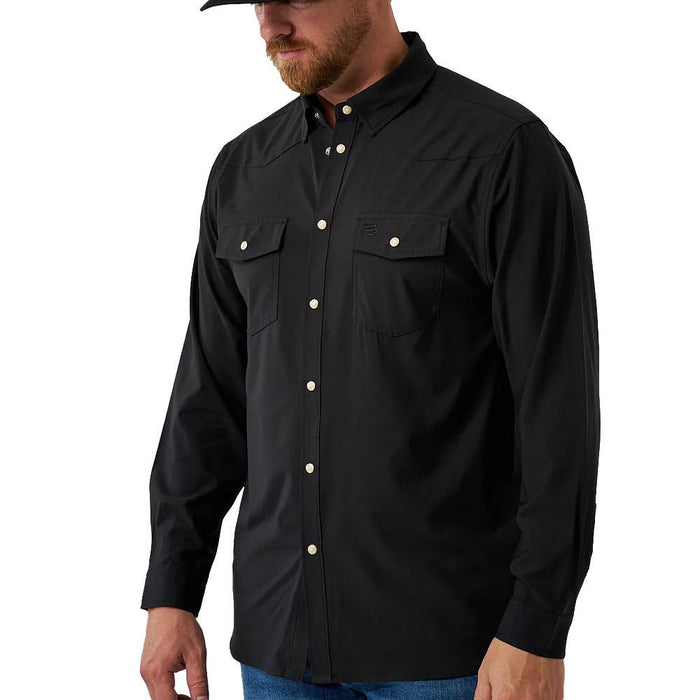 Men's Black Performance Western Shirt