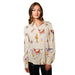 Women's Sand Western Embroidered Long Sleeve Shirt