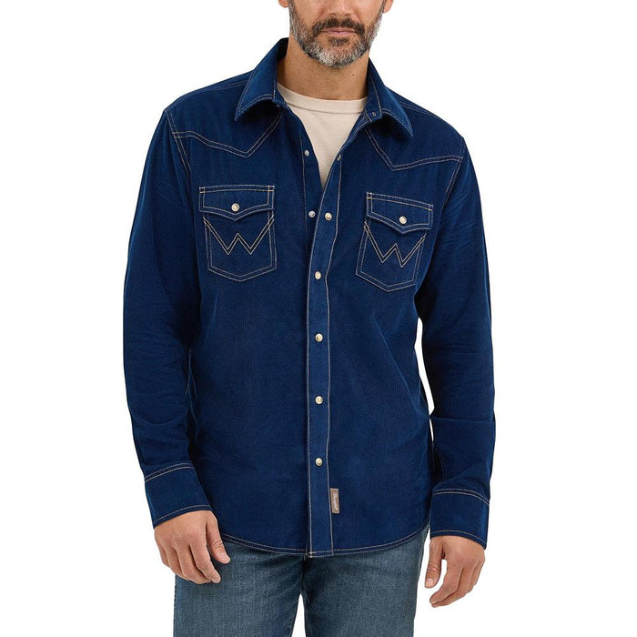 Men's Navy Corduroy Retro Shirt