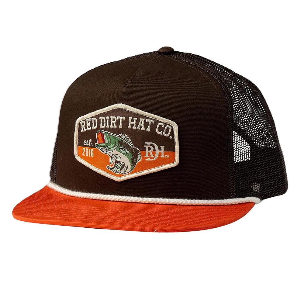 Red Dirt Hat Company Men's Brown Bass Orange & Brown Cap