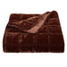 Stella Faux Silk Velvet Copper Brown Throw
