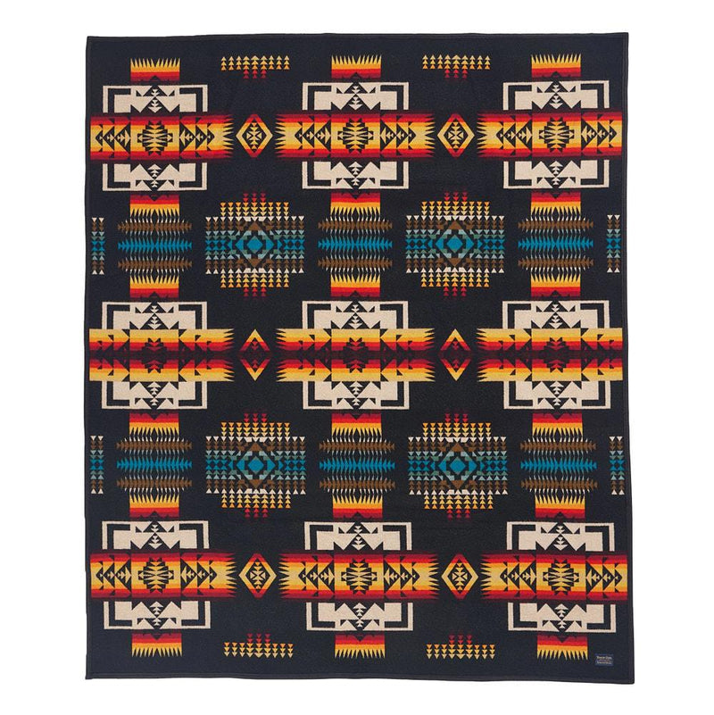 Chief Joseph Jacquard Black Blanket