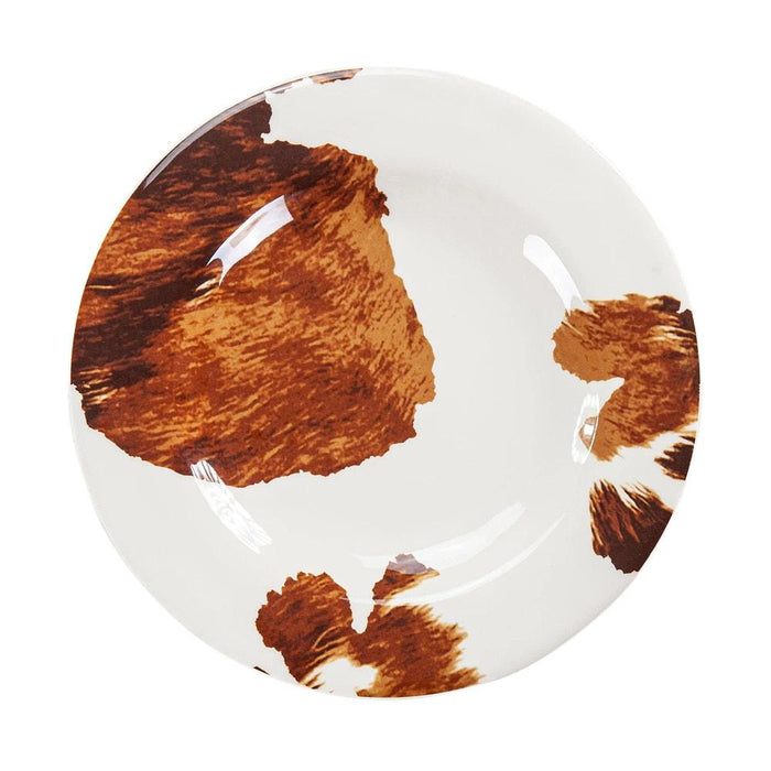 Elsa Cowhide Melamine Dinner Plate 4 Piece Set