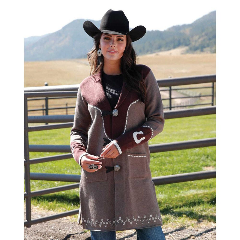 Women's Grey Bucking Horse Duster
