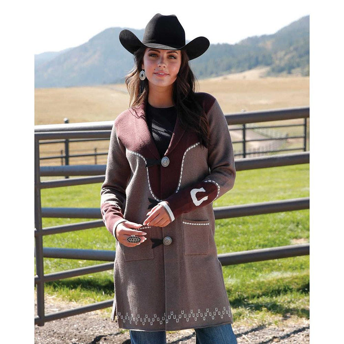 Women's Grey Bucking Horse Duster