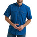Men's Blue Short Sleeve Performance Shirt