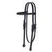 Black Shell Tooled Browband Headstall