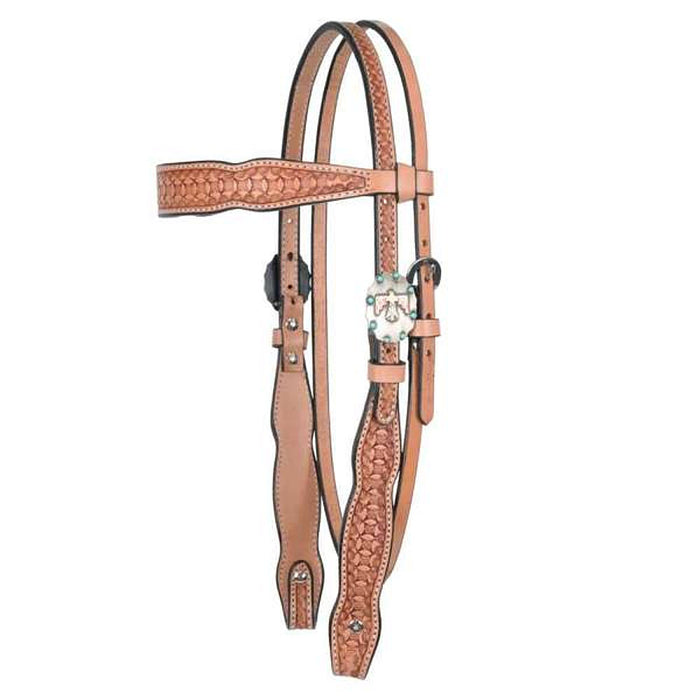 Windsor 5/8in Shaped Browband Headstall