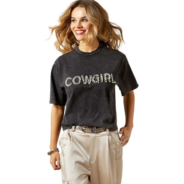 Women's Cowgirl Black Pearl Tee Shirt
