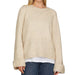 Women's Oatmeal Long Sleeve Sweater Top