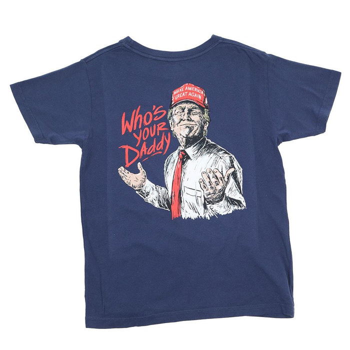 Boy's Navy Who's Your Daddy Trump Tee Shirt