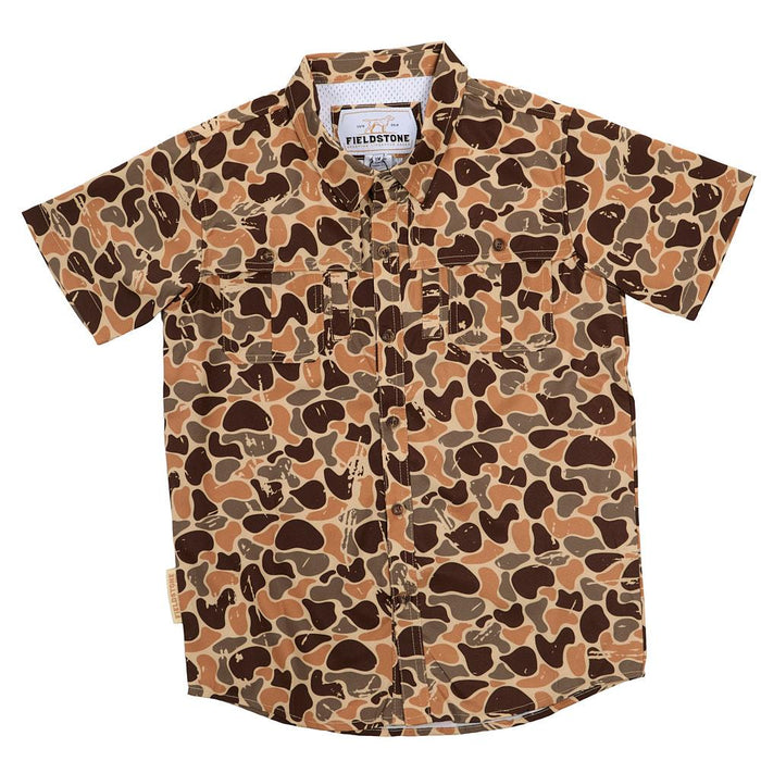 Boy's Woodlands Camo Button Shirt