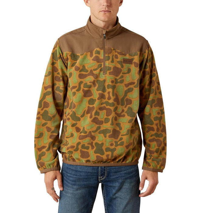 Men's Khaki Camo Fleece Pullover