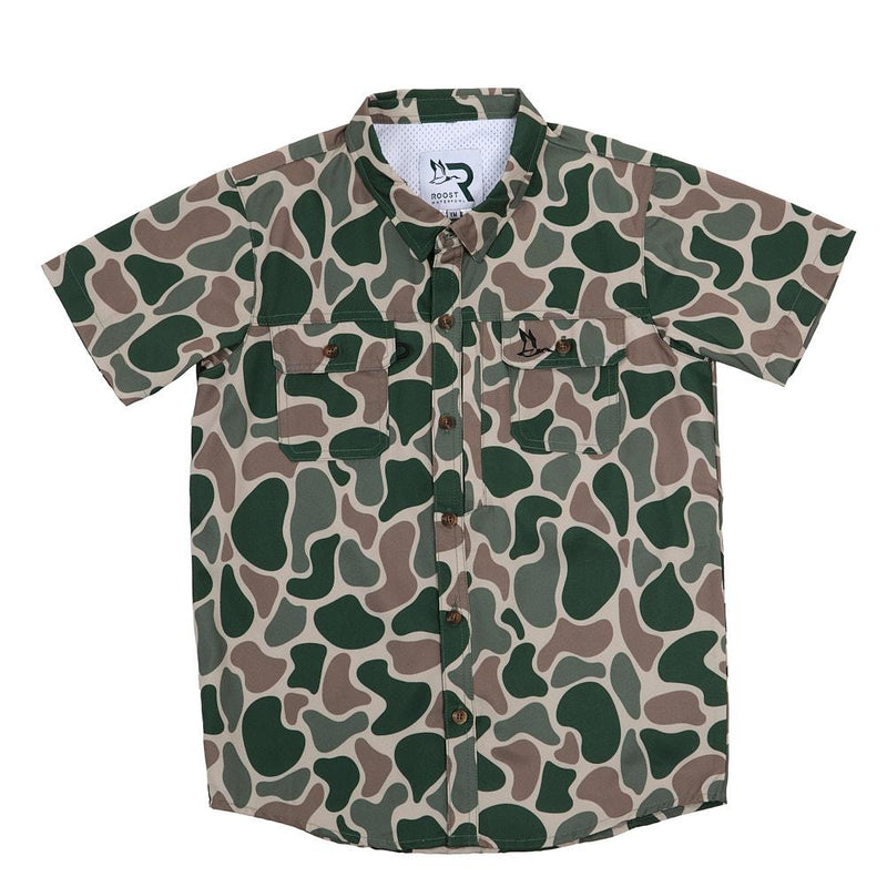 Boy's Roost Camo Button Shirt