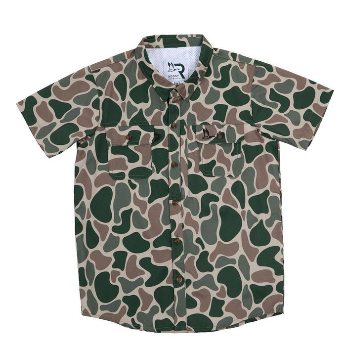 Boy's Roost Camo Button Shirt