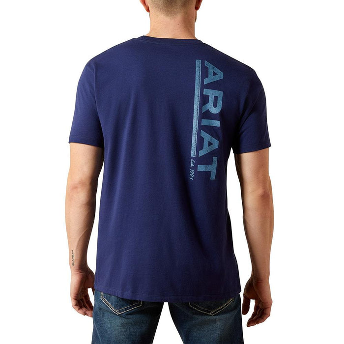 Men's Medieval Blue New Vertical Tee Shirt