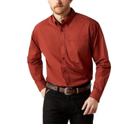 Men's Dark Red Solid Wren Shirt