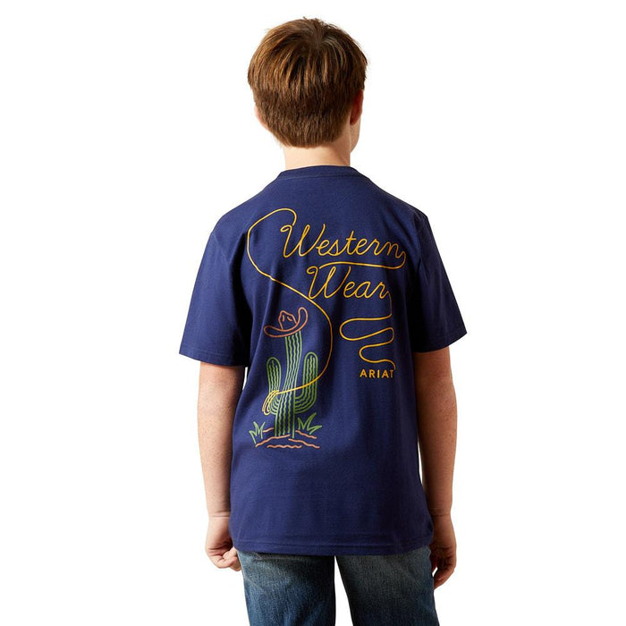 Boy's Medieval Blue Neon Cactus Tee Shirt