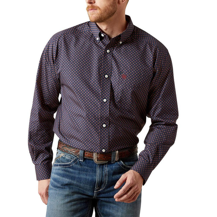 Men's Wrinkle Free Briggs Navy Shirt