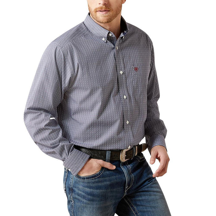 Men's Wrinkle Free Bowen Navy Shirt