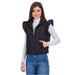 Women's Lile Black Ruffle Quilted Vest