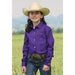 Girl's Purple Long Sleeve Solid Shirt