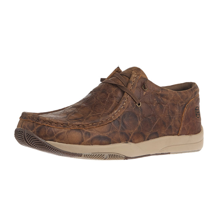 Men's Clearcut Low Brown Turtle Embossed Casual Shoe