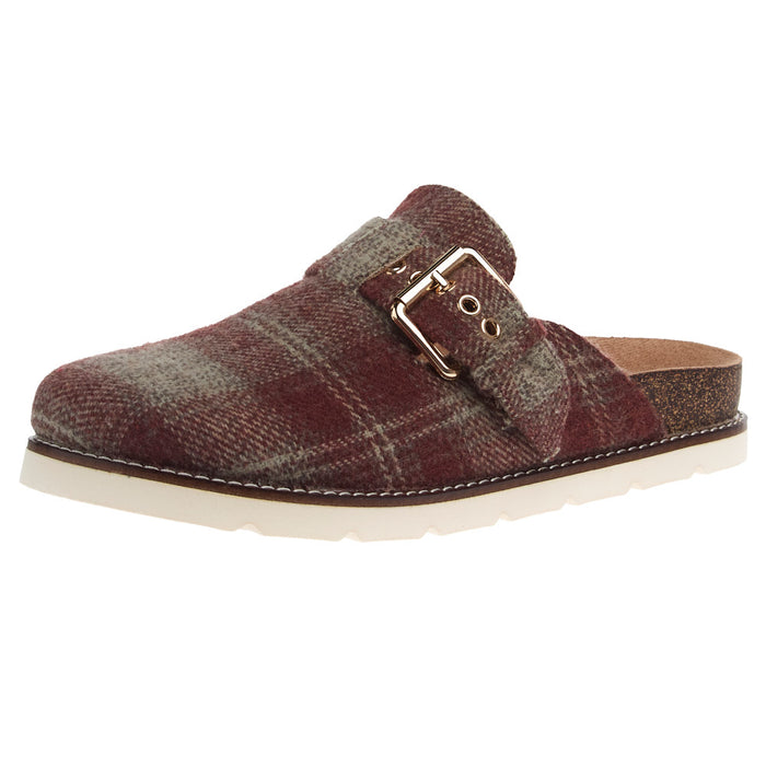 Women's Day Dream Rust Plaid Slip On