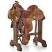 Used 16in Basket Stamp Team Roping Saddle