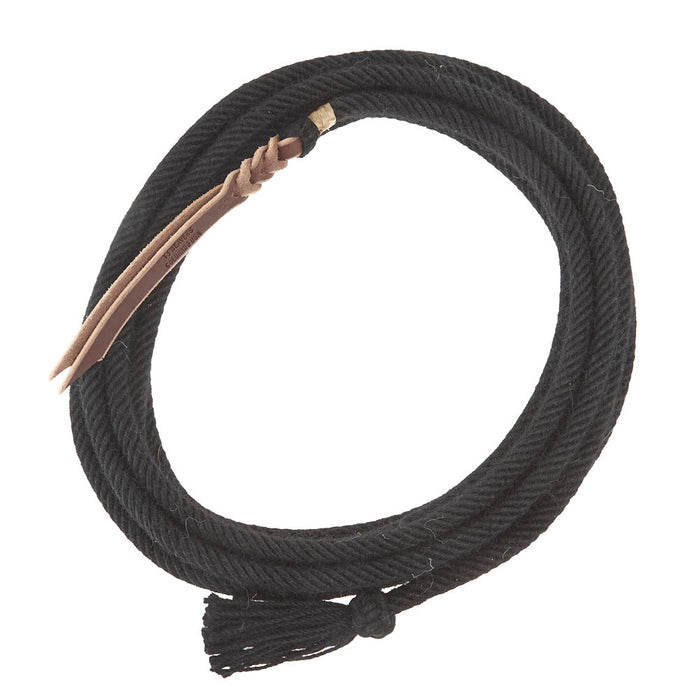1/2in x 22ft Black 100% Alpaca Mecate Reins
