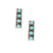 Four Stone Sterling Turquoise Bar Earrings