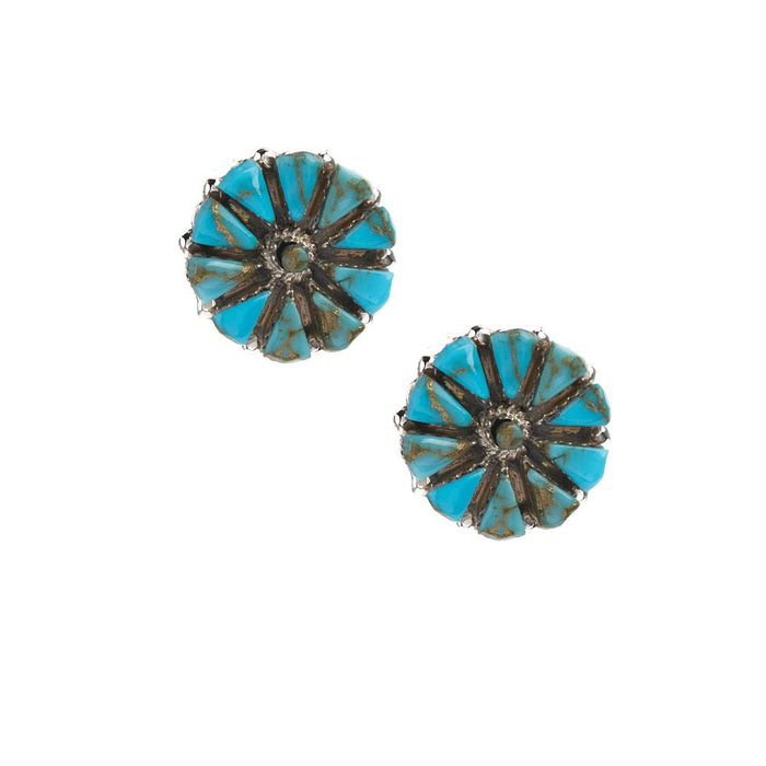 Medium Turquoise Cluster Earrings