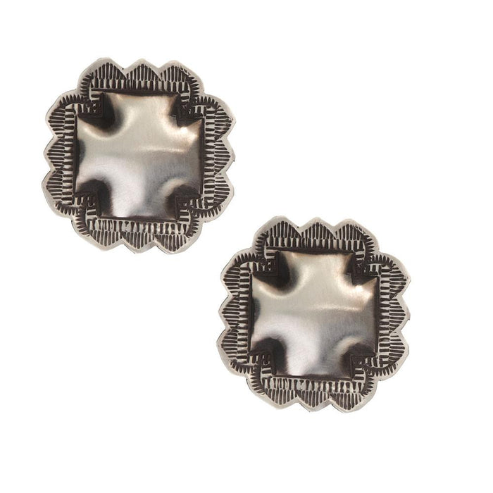 Sterling Silver Cross Stud Earrings