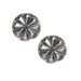 Sterling Silver Floral Concho Stud Earrings