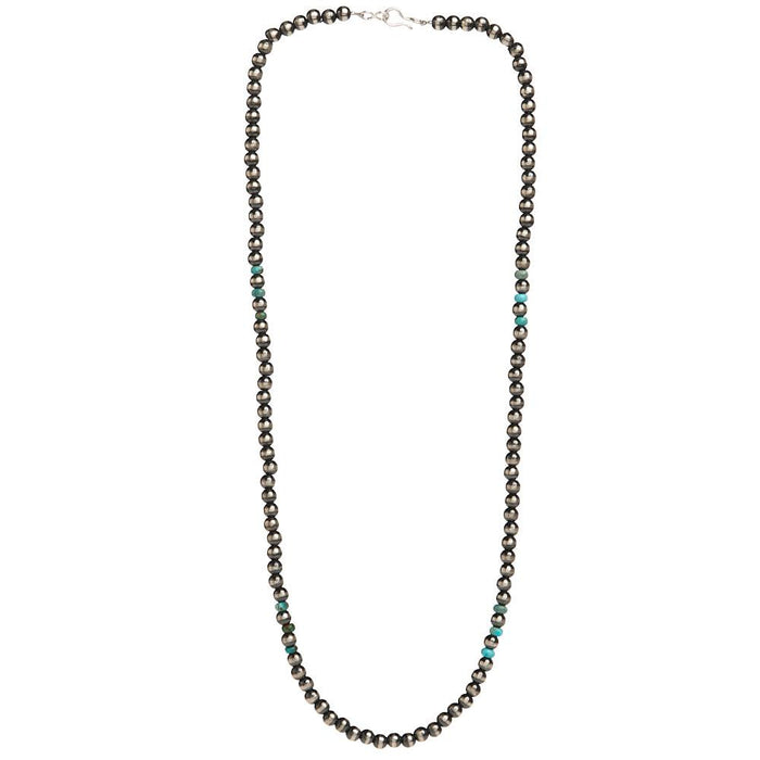 Navajo Pearl with Turquoise Detail Necklace