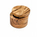 Olive Wood Salt Box with Swivel Cover