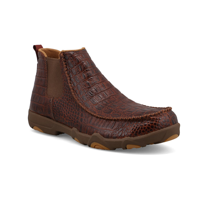Twisted X Men's UltraLite6In Brown Caiman Print Chelsea Moc